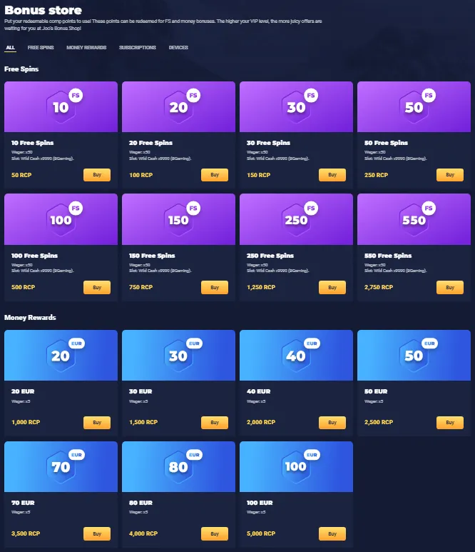 Joo Casino Bonus Store 332x221