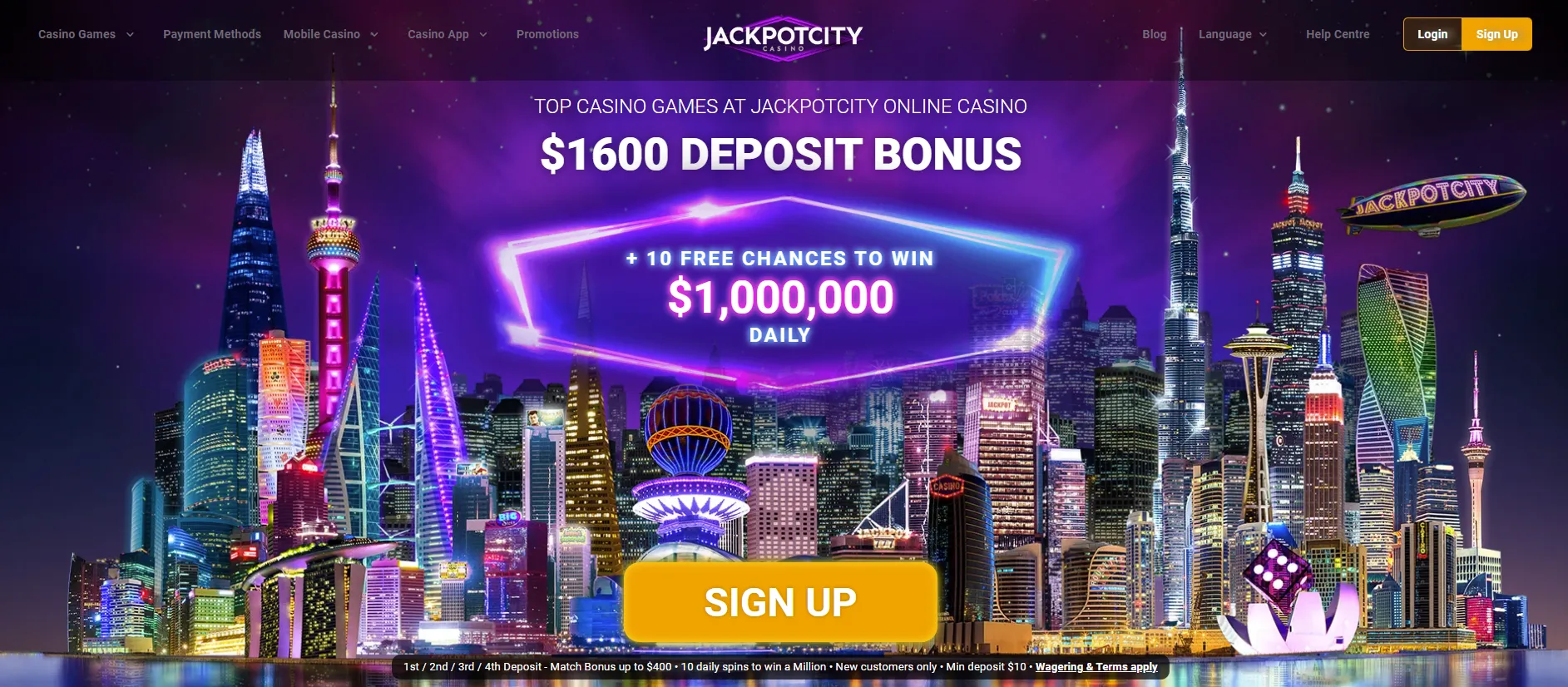 Jackpot City Casino Bonus 200x88