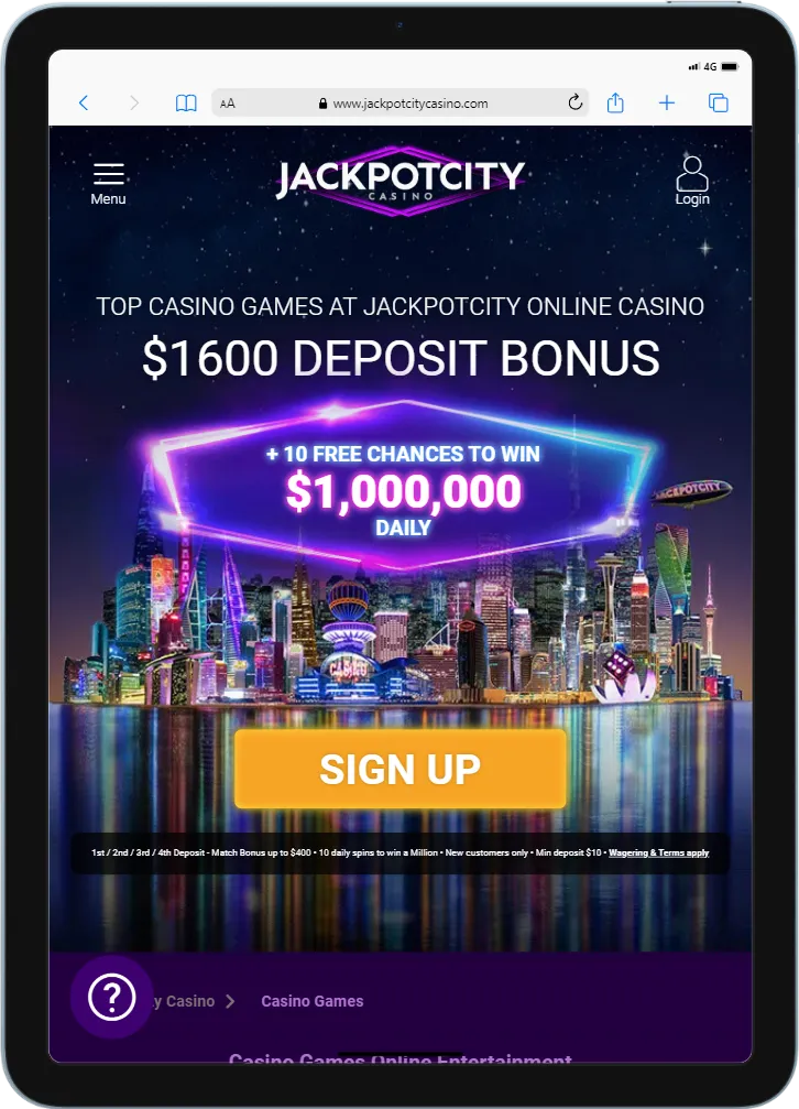 Jackpot City Casino Tablet