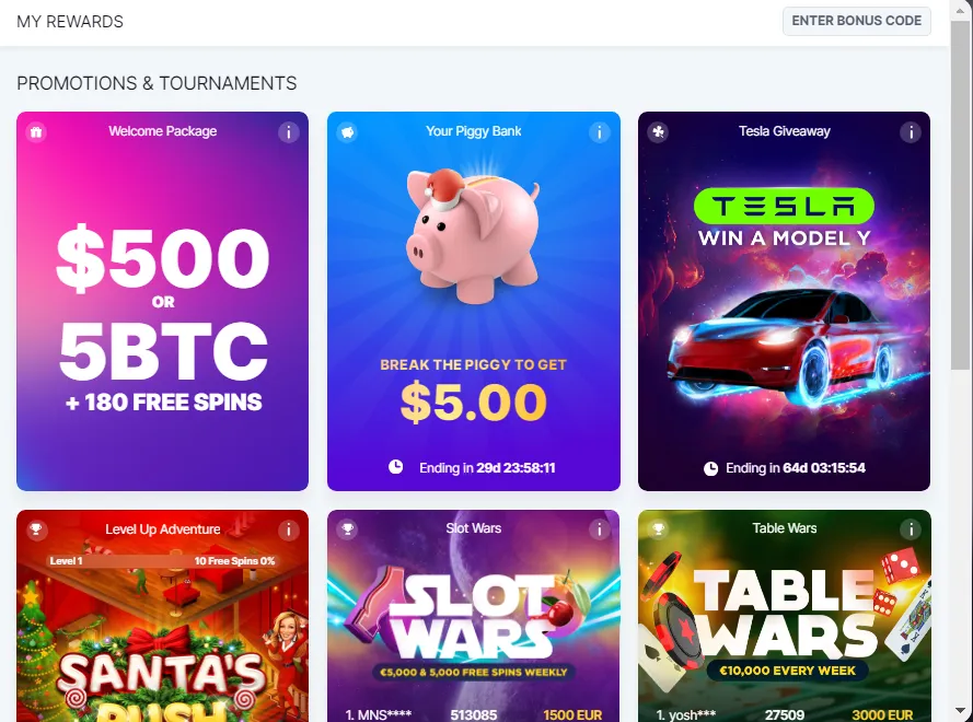 Bitstarz User Rewards 332x221