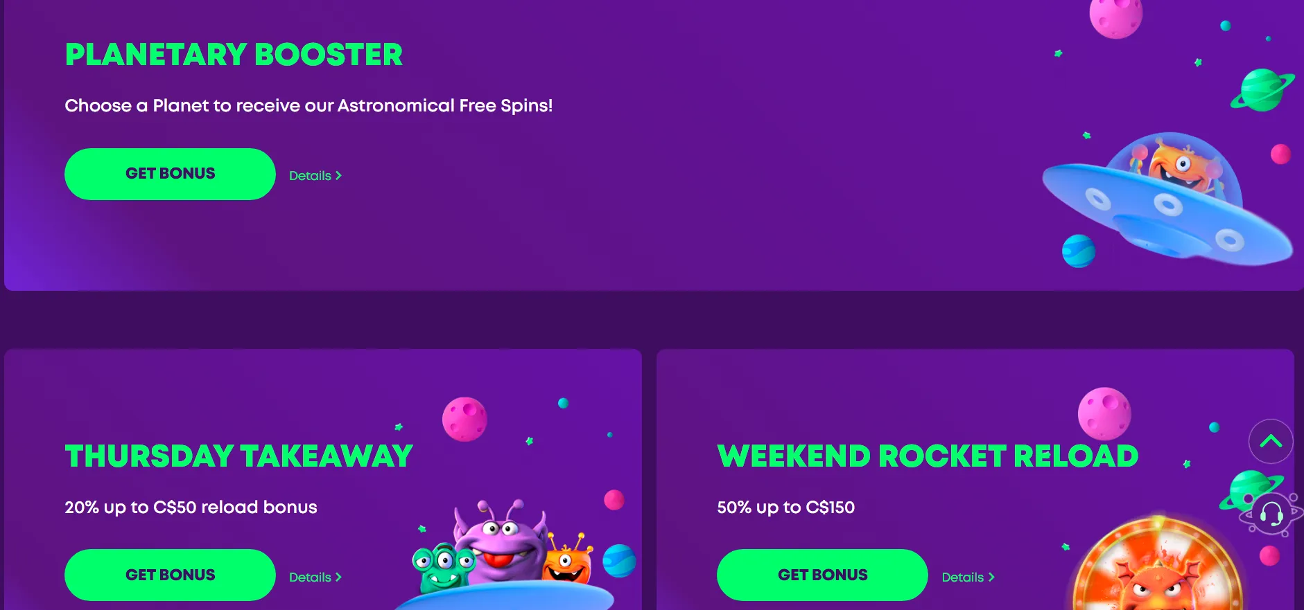 Casino Rocket Bonuses 332x221