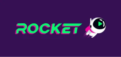 Casino Rocket Logo Rectangle