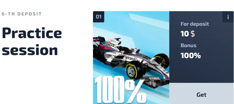 F1 Casino 6th Bonus 332x221