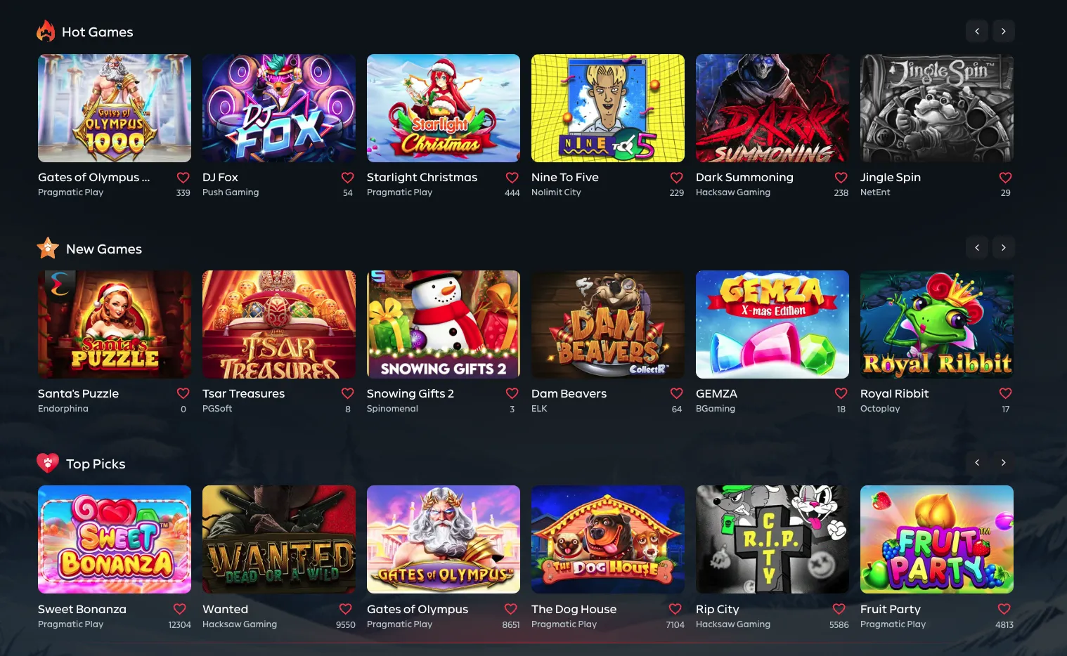 Gamdom Casino Lobby 332x221