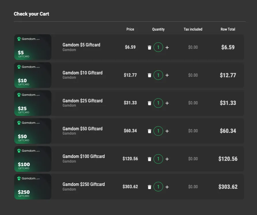 Gamdom Kinguin Gift Cards Fees 332x221