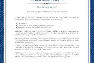 32 Red Casino Auditors Mobile Casino 332x221