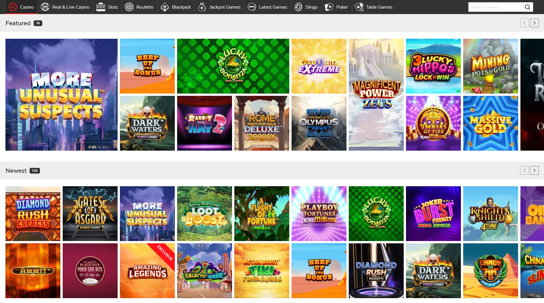 32 Red Casino Games 332x221