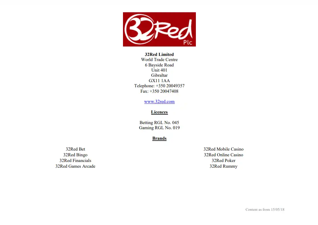 32 Red Casino Licenses 332x221
