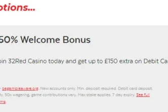 32 Red Casino Promotions 332x221