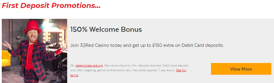 32 Red Casino Promotions 332x221