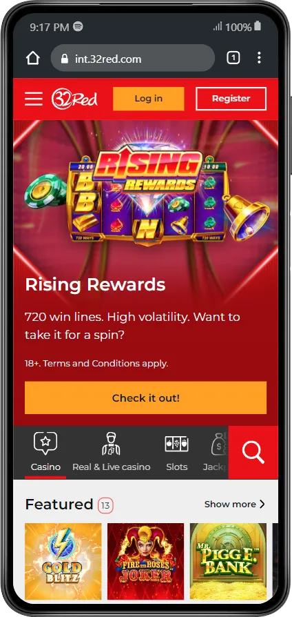 32Red Casino Mobile