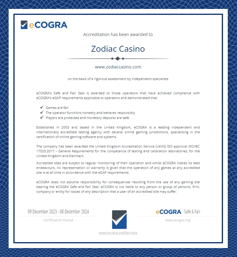 Zodiac Casino ECorga 200x217