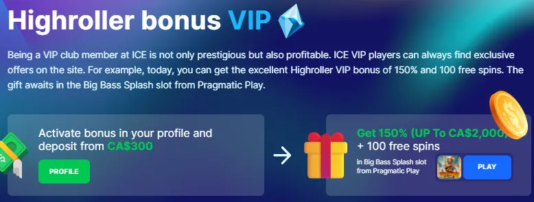 Bonus Vip Ice Casino 332x221