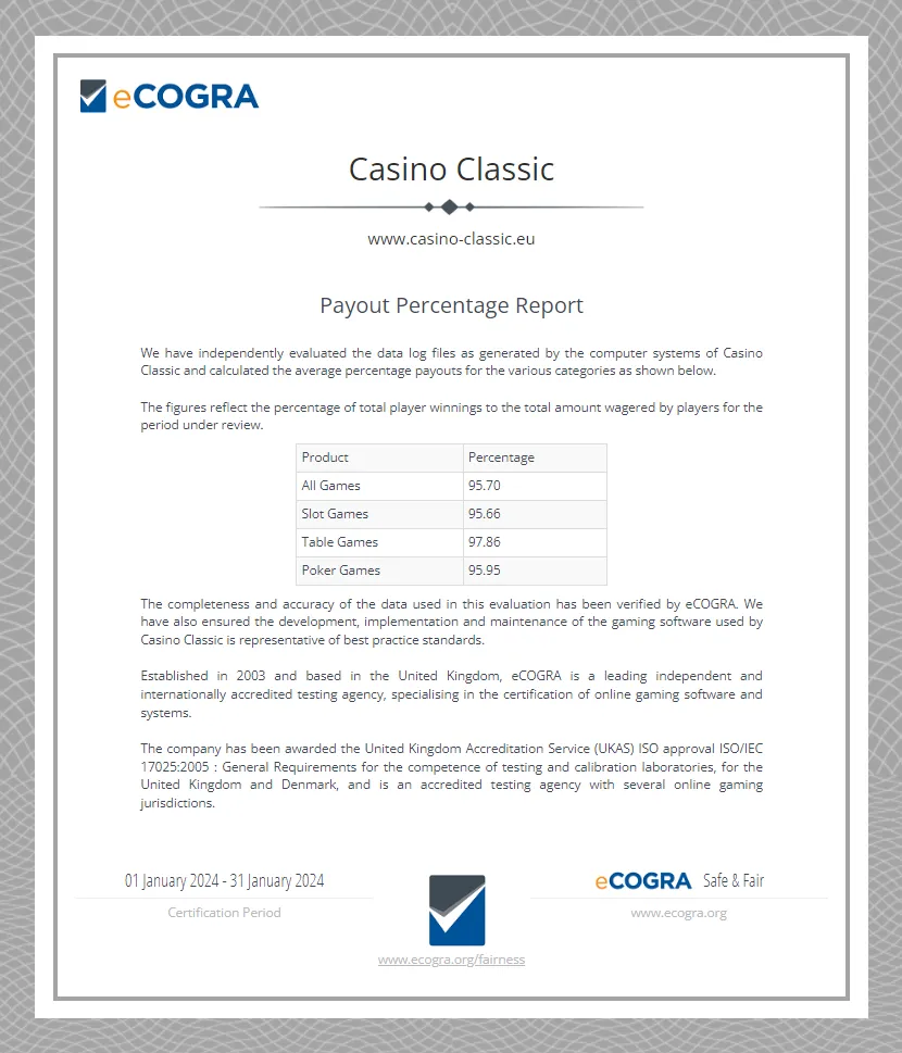 Casino Classic Auditor Certificate 2 332x221