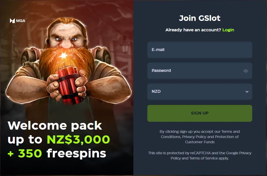 G Slot Registration 332x221