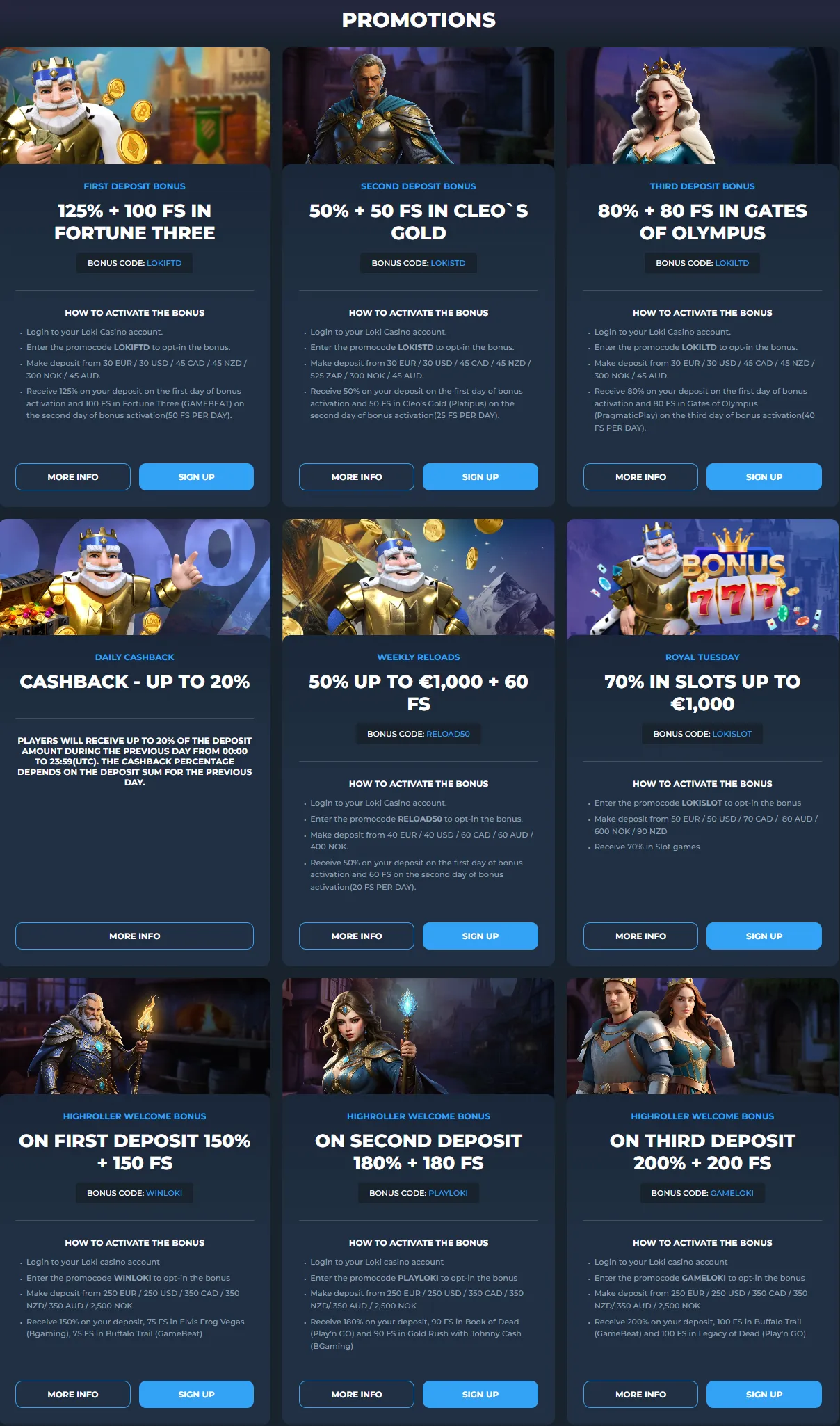 Loki Casino Bonuses 332x221