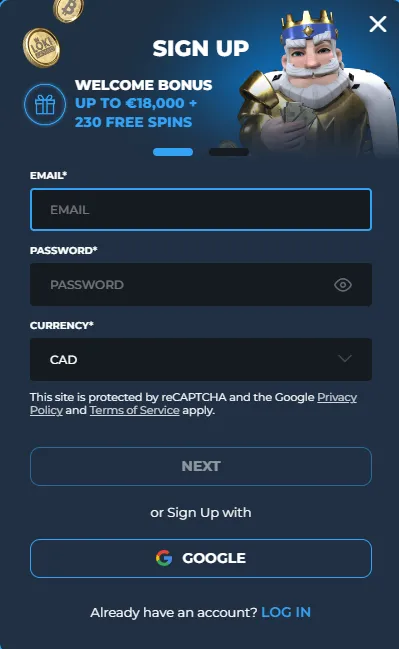 Loki Casino Registration 332x221