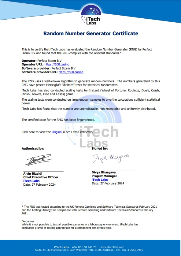 500 Casino Auditors 332x221