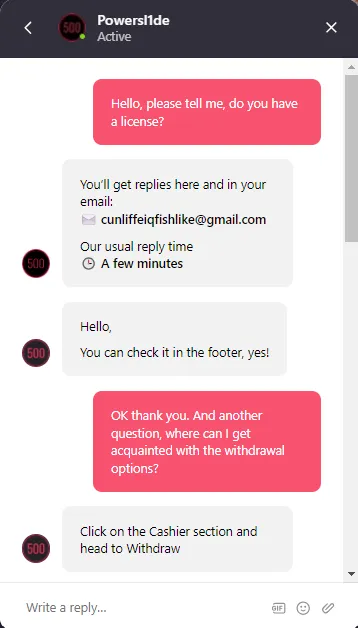 500 Casino Support 332x221