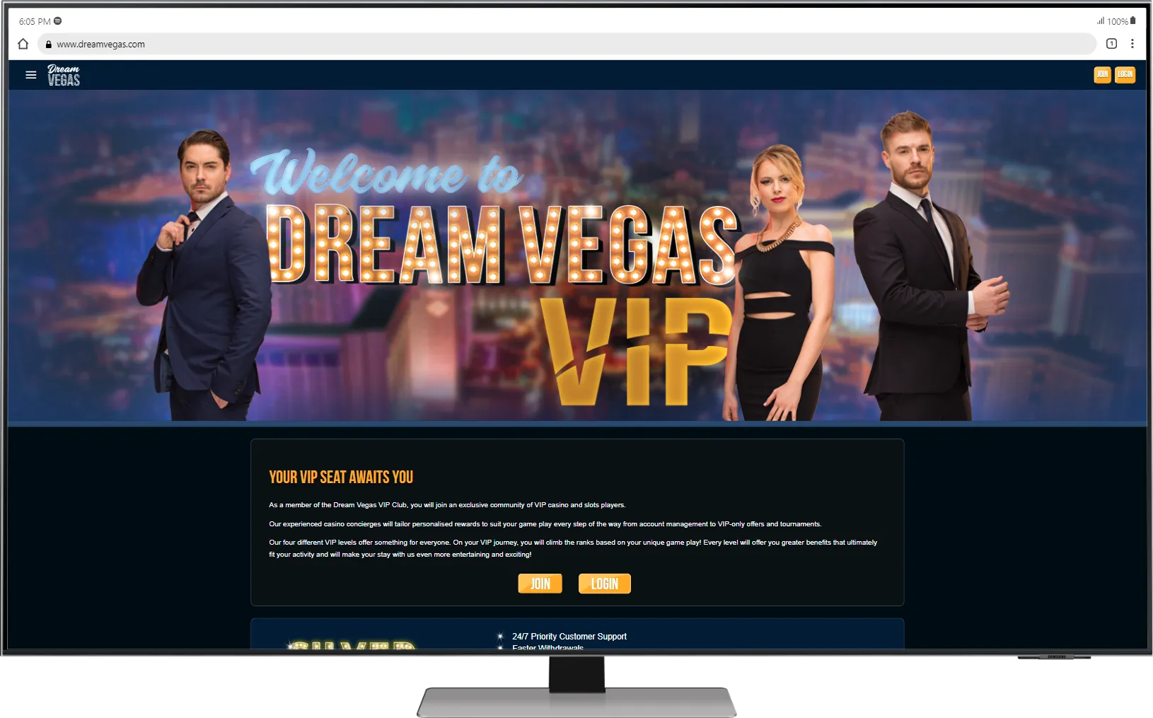 Dream Vegas Casino Desktop