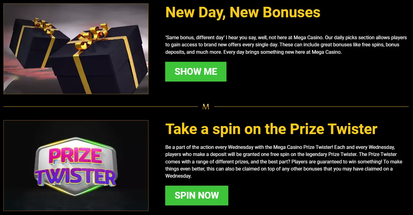 Mega Casino Bonuses 200x104
