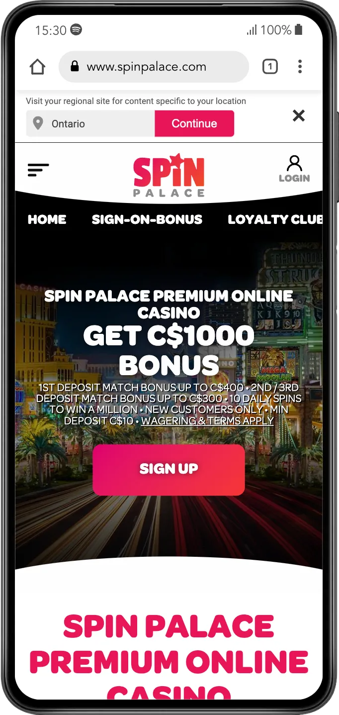Spin Palace Casino Mobile
