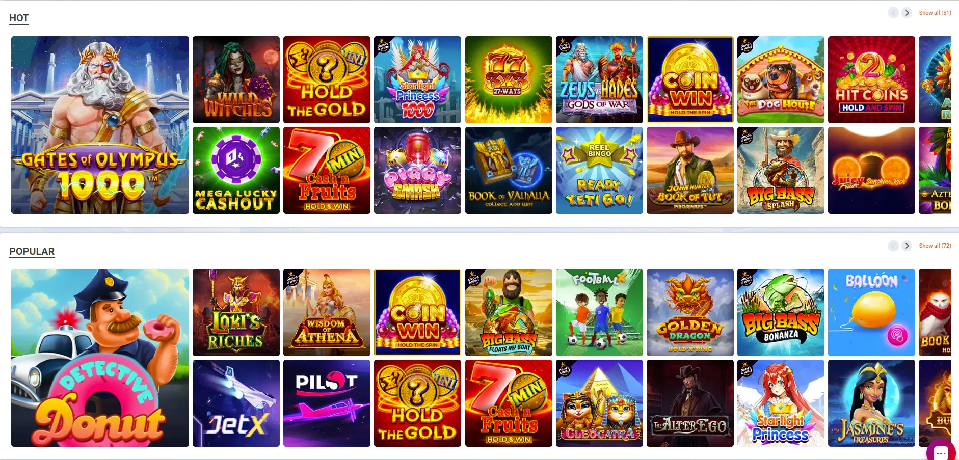 TonyBet Casino Games 200x96