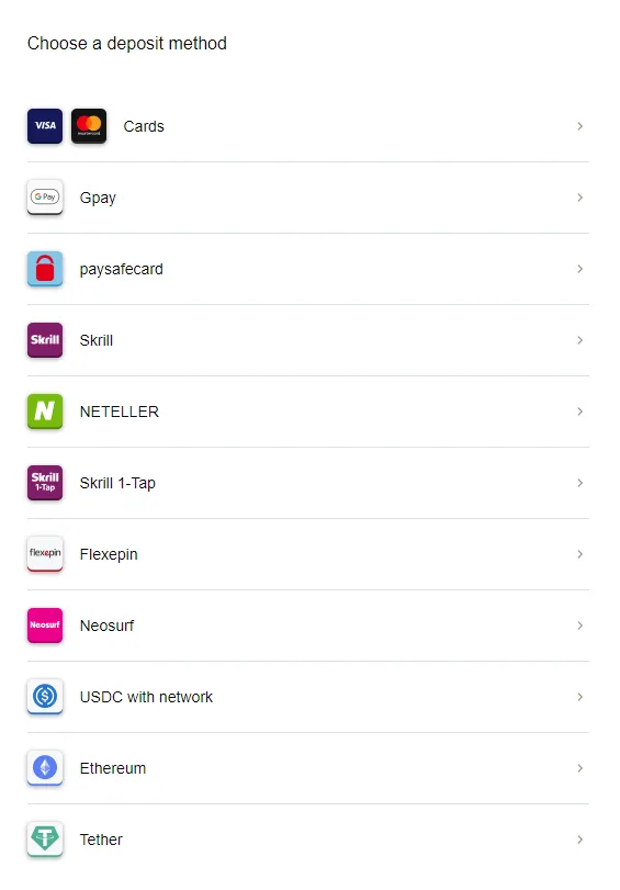 All Slots Casino Deposits 332x221