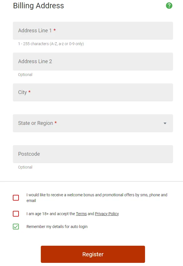 All Slots Casino Registration 3 332x221