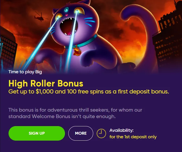 Baocasino High Roller Bonus 332x221