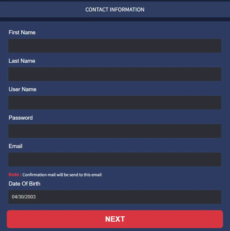 Bobby Registration Step 1 332x221