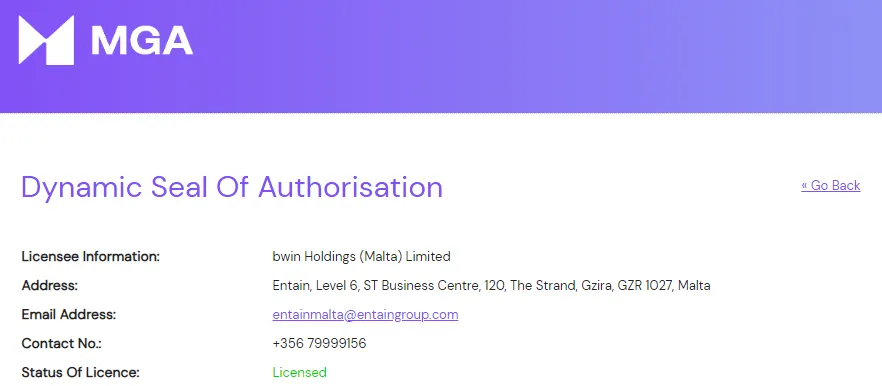 Bwin License 332x221