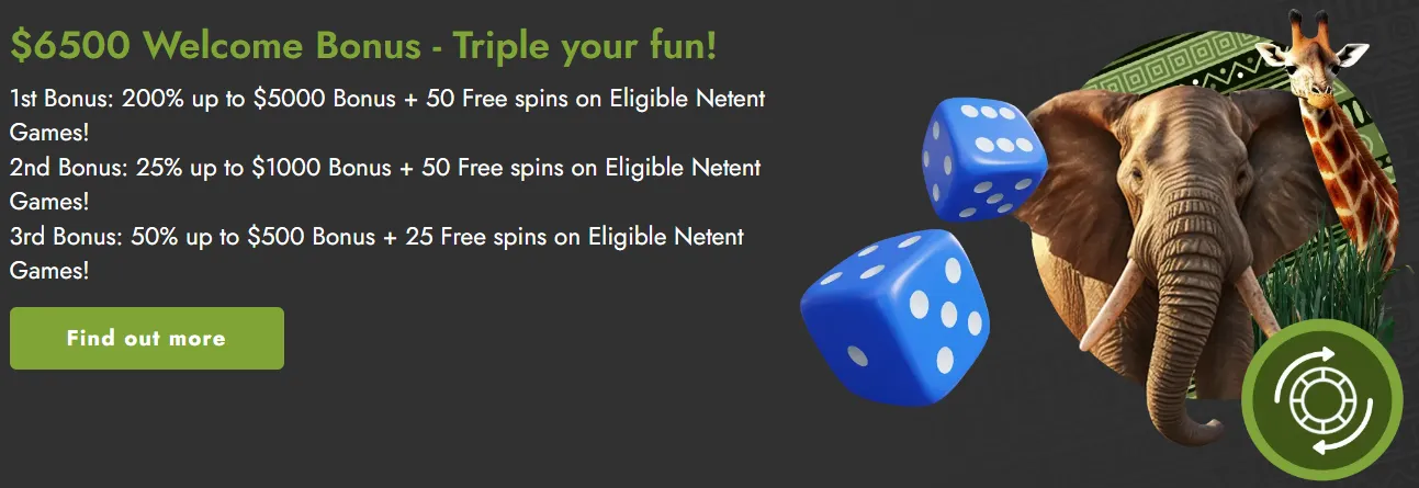 Casimba Welcome Bonus 332x221