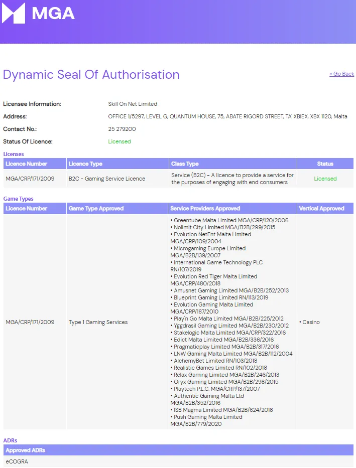 Mega Casino License 332x221