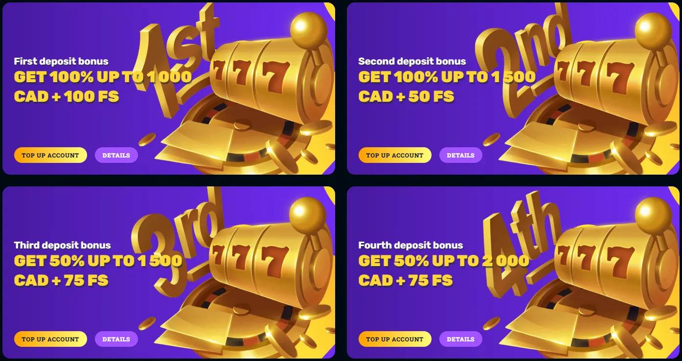 Rocketplay Casino Deposit Bonuses 332x221