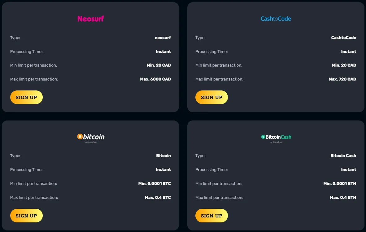 Rocketplay Casino Deposit Methods3 332x221