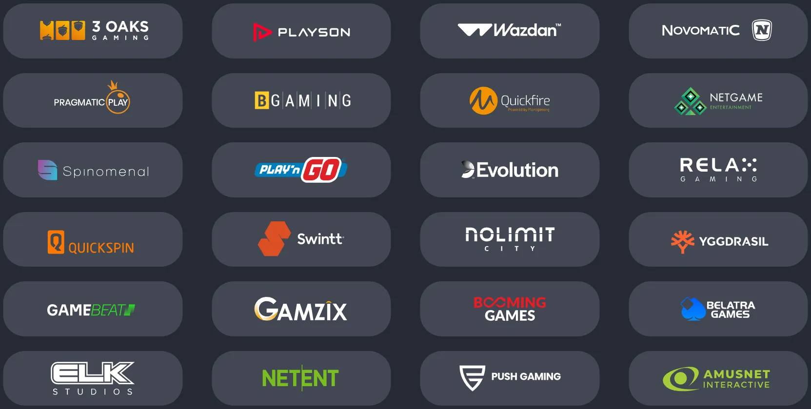 Rocketplay Casino Providers 332x221