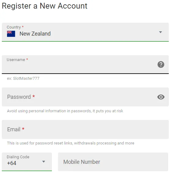 Ruby Fortune Registration 332x221