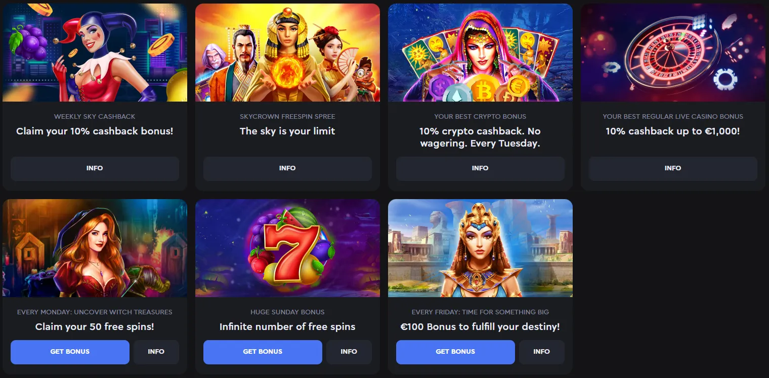 Skycrown Casino Bonus 332x221