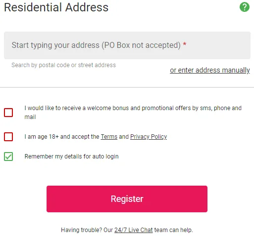 Spin Palace Casino Registration 3 332x221