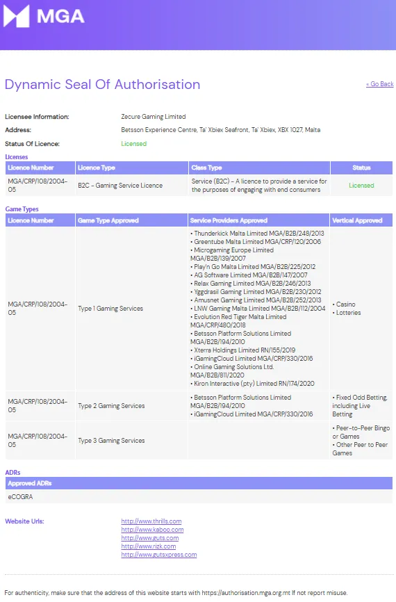 Thrills License 332x221
