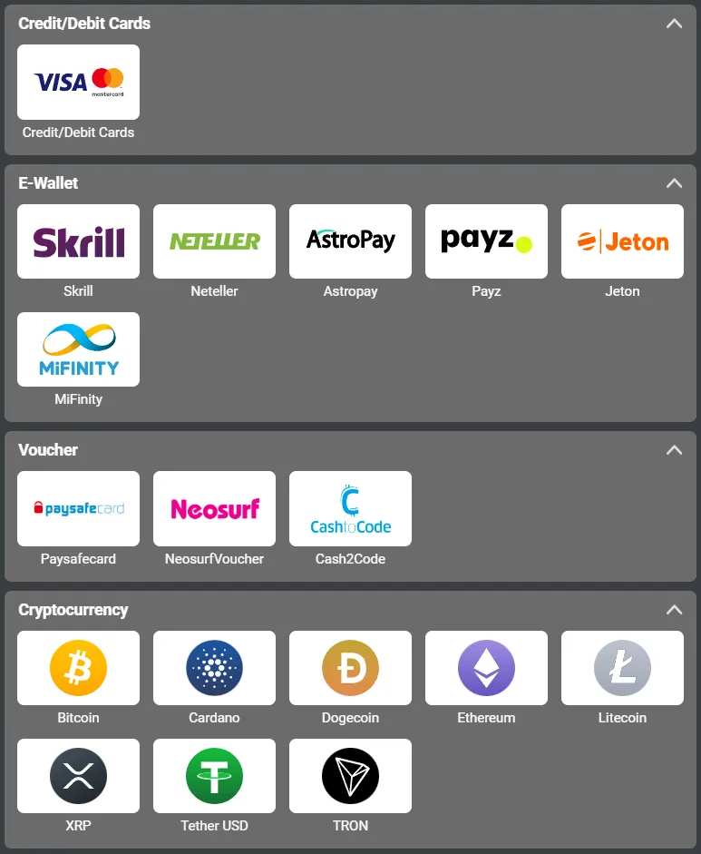 Tonybet Deposits 332x221