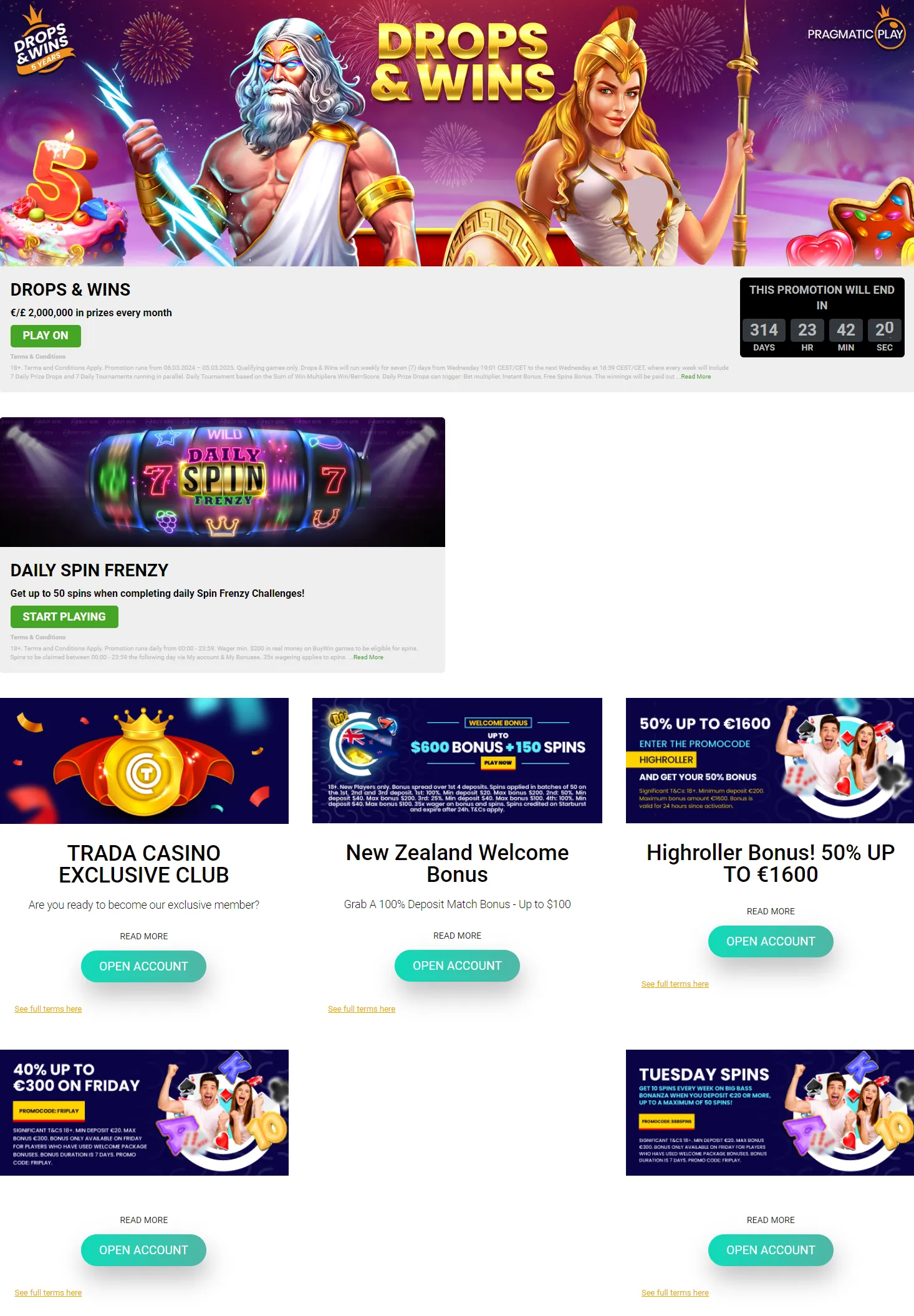 Trade Casino Bonuses 332x221