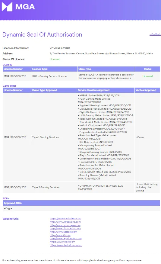 Ultra Casino License 332x221