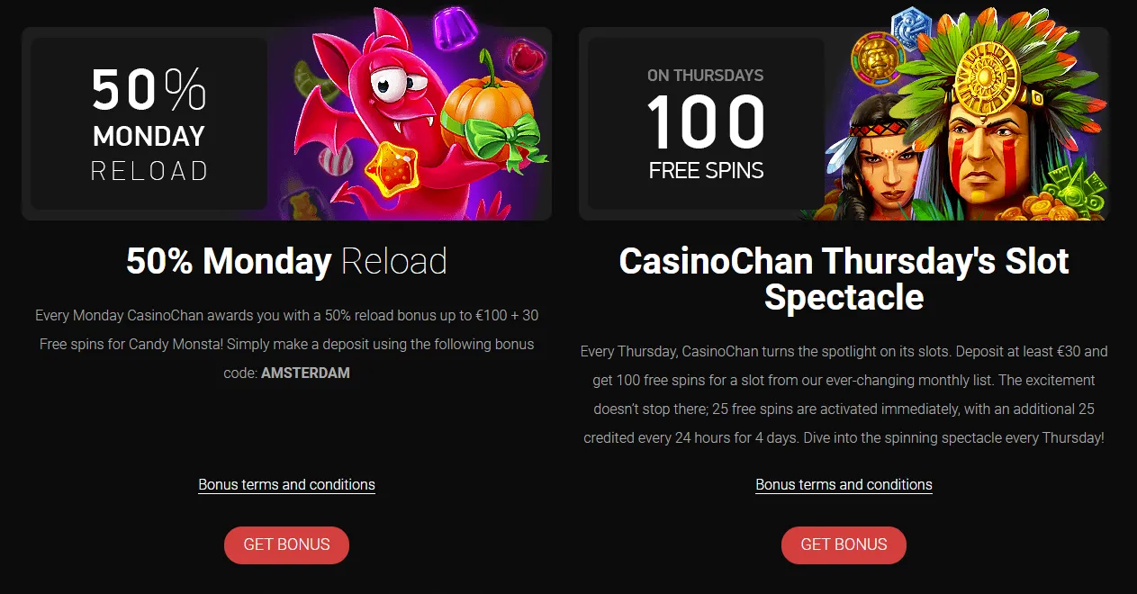 CasinoChan Bonuses 200x105