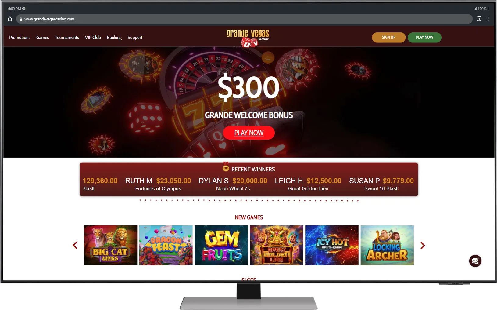 Grande Vegas Casino Desktop 768x478