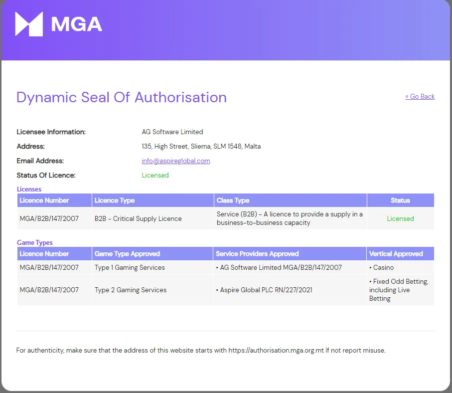 Karamba Casino License Mga 332x221