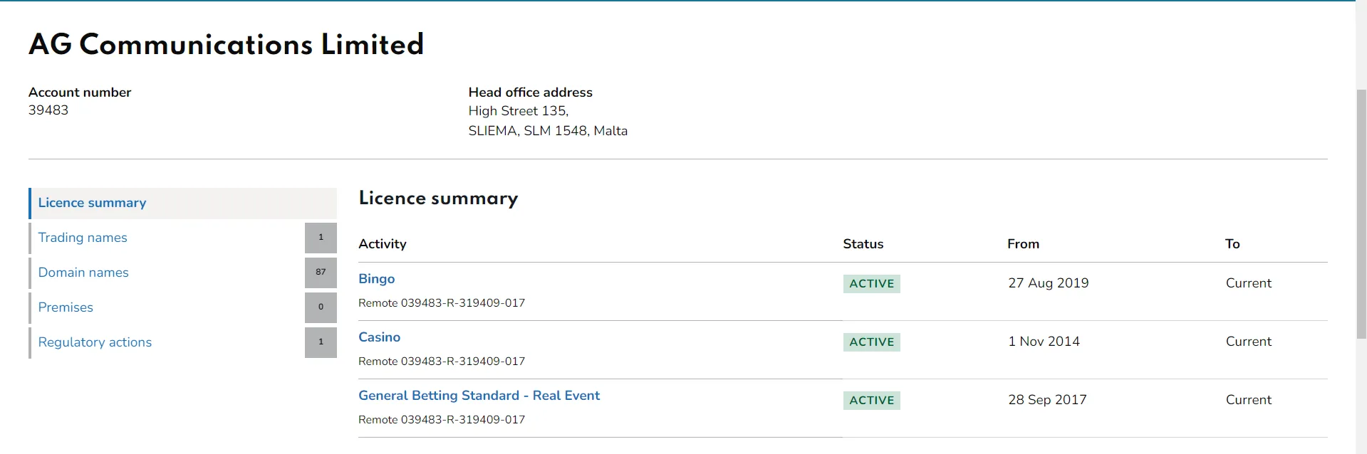 Karamba Casino License 332x221