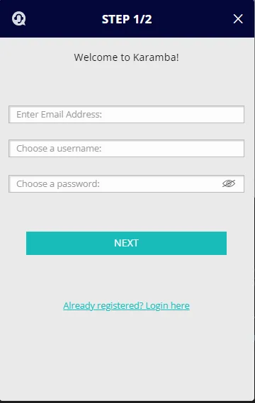 Karamba Casino Registration 1 332x221