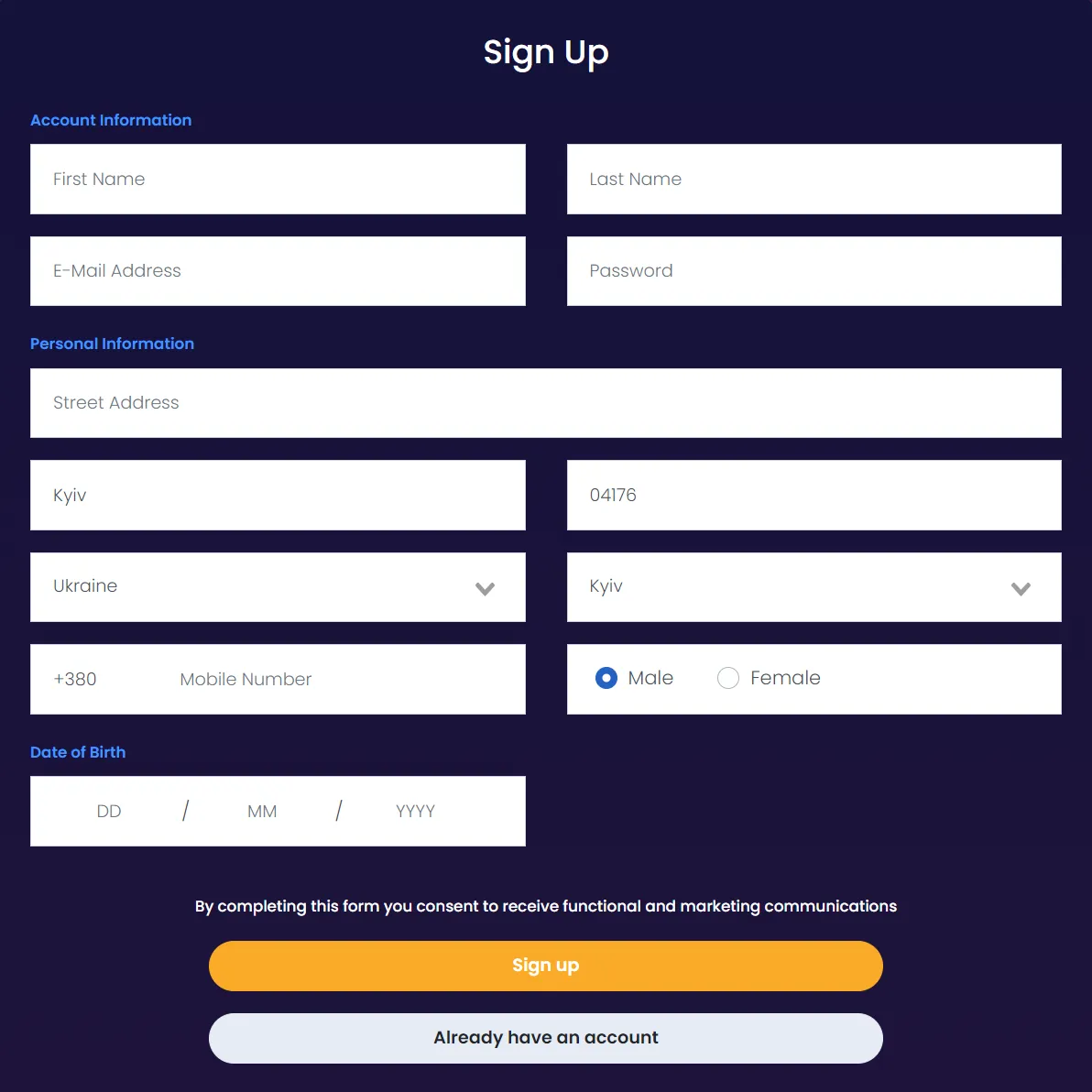 Club Player Casino Registration 332x221
